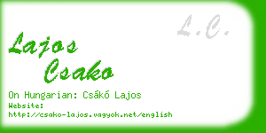 lajos csako business card