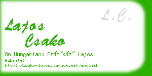 lajos csako business card